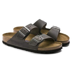 Birkenstock Arizona Iron Oiled Leather Unisex Sandals Size EU 37-45 Narrow/Wide