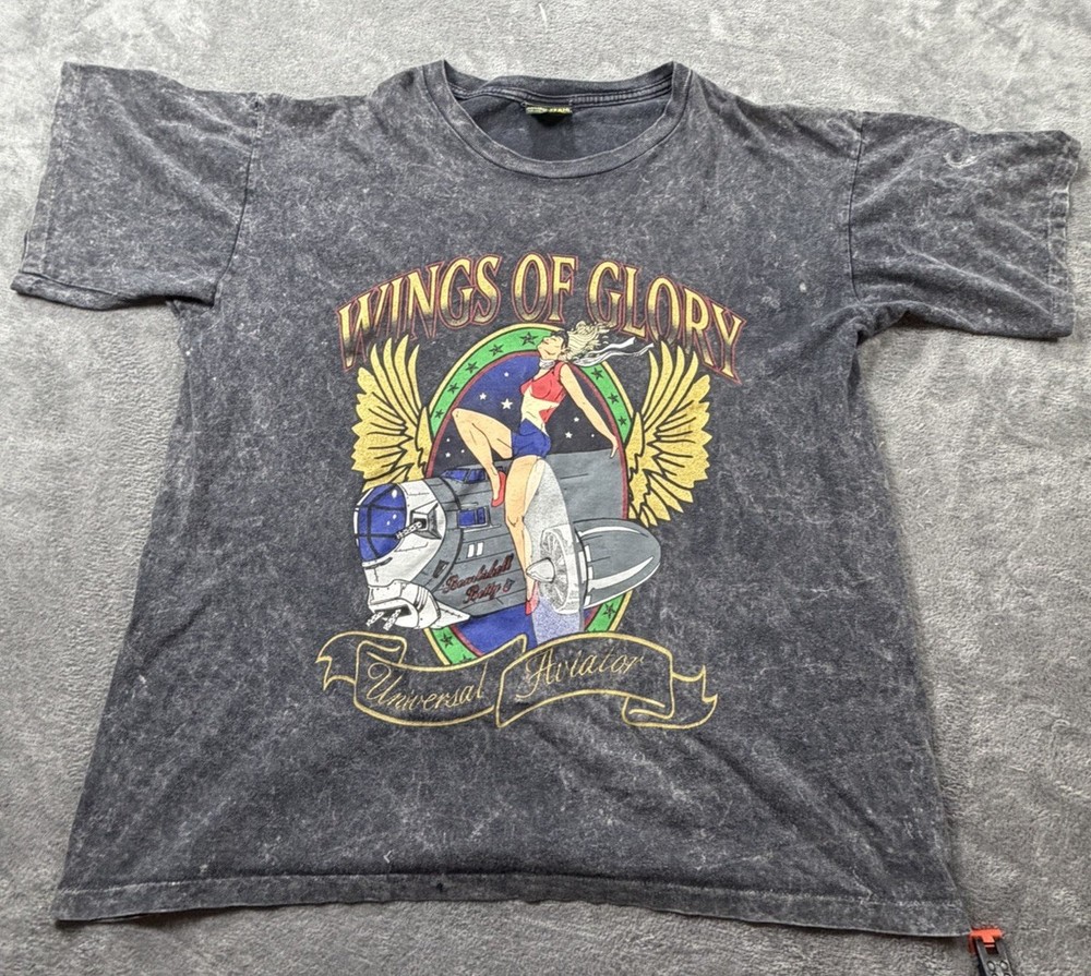 Rare Vintage Wings Of Glory Bombshell Betty Universal Avatar T-shirt Size L