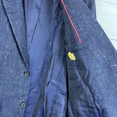 Isaia Napoli Nuova Base S Navy Silk Wool Cashmere Mens Blazer Jacket EU52 US42
