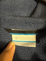Dallas Cowboys Columbia Fleece Jacket Mens L Blue Full Zip Long Sleeve Pockets