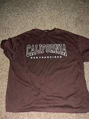 SHEIN Unity California San Francisco Letter Graphic Drop Shoulder Tee