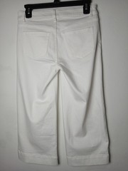J. Jill Women’s White Denim Wide Leg Crop Pants Pockets Mid Rise Petite 2P