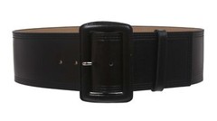 Women’s 3″ Wide High Waist Fashion Stitch Rectangular Leather Belt