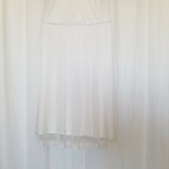 Hunter Target Women Dress White Mesh A-Line Racerback Sleeveless Tank Zip Sz S