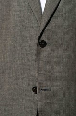 44R Joseph Abboud USA Gray Nailhead Wool 2-Piece Suit 38×31.5 Trousers Jacket XL