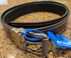 Columbia Belt Mens Size XL 42-44 Brown-Black Reversible Synthetic NWT