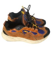 Fila Cognac Tan Suede & Royal Blue Sneakers / Wms 11