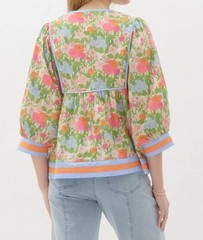 Entro Aurora Floral Top Size L