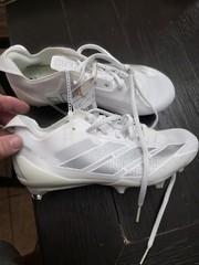 adidas Adizero Electric IE6286 Football Cleats White silver sz 7 New 🔥 Awesome
