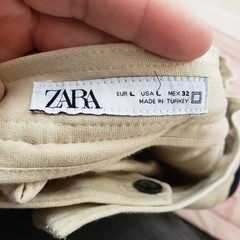 Zara Man Side Stripe Trousers Mens Large Beige Tan Black Track Pants 31829