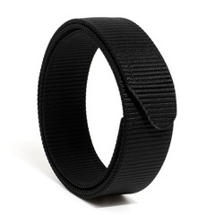 No-Scratch Nylon Belt 1 3/8″ No Metal Buckle Belt with Hook & Loop Closure TSA