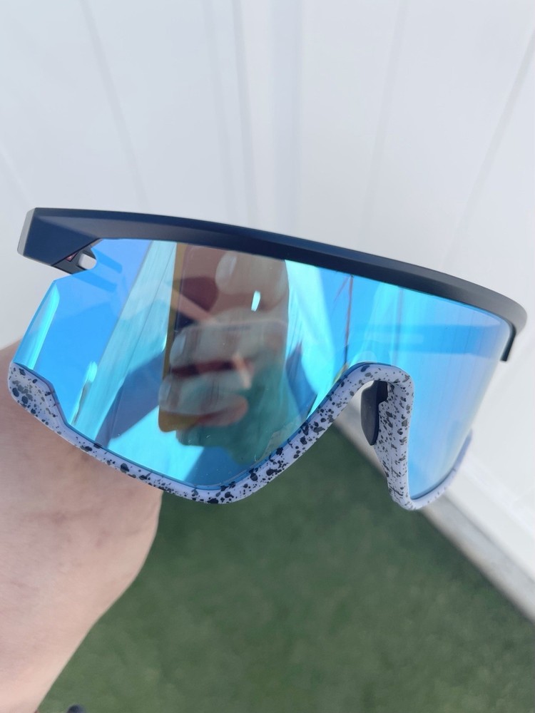 New Oakley BXTR OO9280 9280 Black Cement Ice Blue Prizm Lens 128mm OSFA
