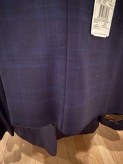 Cremieux Super 150s Wool Blue Plaid 2pc Suit 48R 42W 2-Button Vent