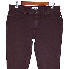 Lila Ryan womens ankle jegging size 31 stretch solid brown mid rise