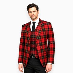 Men’s Scottish Tartan Jacket with 5 Button Vest Available In 40+ Tartan Color