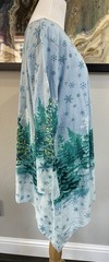 Collections Etc. Christmas Tree Embellished Top XXL NWOT Asymmetrical Hem