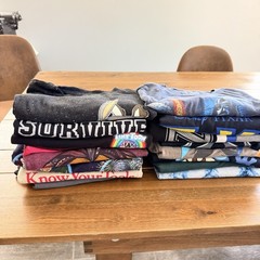 Random Lot of Graphic T Shirts 16 Mixed All Sizes Pre-Owned