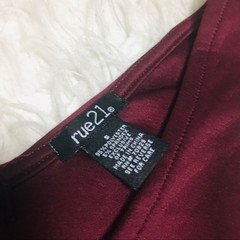 RUE 21 Skater Dress Sleeveless Burgundy Size Small