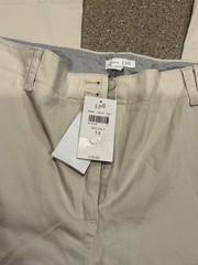 J. Jill Live-In Chino Pants Women’s 14 Sea Salt Beige Straight Office Casual NWT