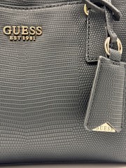 GUESS Lyndi Girlfriend textured women’s small satchel crossbody bag -Black