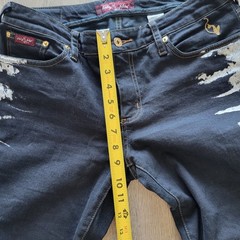 BABY PHAT VTG Y2K Hip Hop Streetwear Wide Leg Flare Jeans Grayish Black Size 11