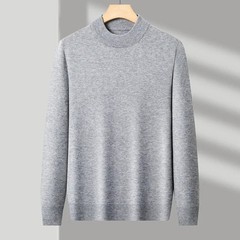 Men’s Cashmere Sweater Mock Neck Sweaters Knit Pullover for Male Men Knitwear.