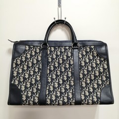 CHRISTIAN DIOR Handle Bag Boston Bag Trotter Leather Size Width15.7 in Unisex