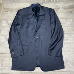 Daniel Cremieux Blazer Mens 42L Check Wool Italy Loro Piana Fabric Sport Coat