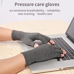 Fingerless Anti Arthritis Compression Gloves Cure Pain Relief Brace Hand Support