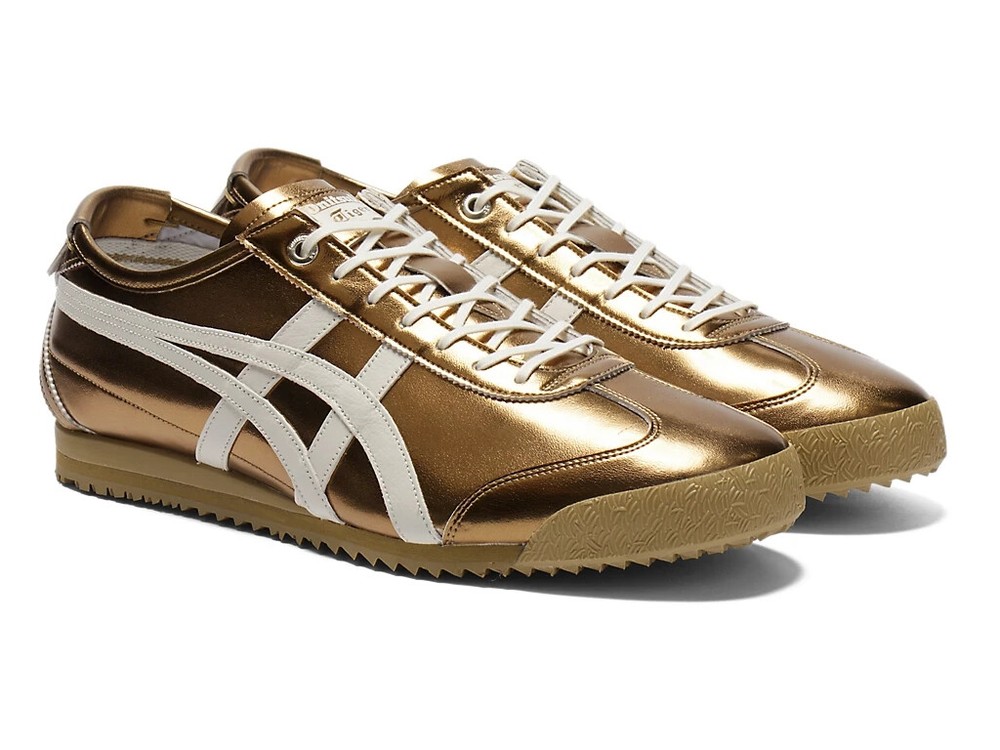 Onitsuka Tiger Mexico 66 SD 1183C468-200 Gold Metallic Sneakers New Box