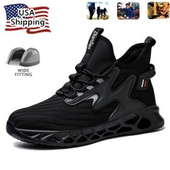 Mens Indestructible Work Safety Shoes Anti-puncture Steel Toe High Top Sneakers