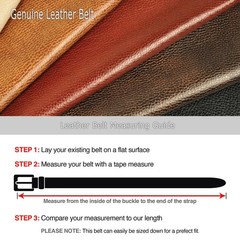 Genuine Leather Mens Ratchet Belt Belts For Men Adjustable Automatic Buckles