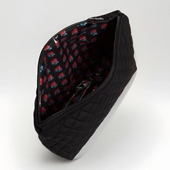 Vera Bradley Grand Travel Large Quilted Cosmetic Bag Classic BLACK NWT RV$59