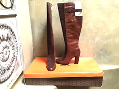NVY COLLECTION $240 NEW Leather Tall boots espresso Brown 6,5 US