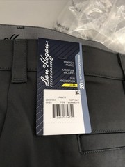 Ben Hogan Mens Performance Pants Stretch Fabric Size 44×32 Asphalt Dark Gray New