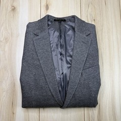 Banana Republic Mens 100% Cotton Knit Nailhead Sports Jacket Gray Size 46L Slim