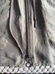 Penny Black 100% Silk Green Khaki Waistcoat Gilet Top UK 10 Utilitarian Unusual