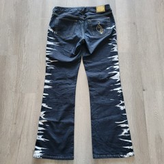 BABY PHAT VTG Y2K Hip Hop Streetwear Wide Leg Flare Jeans Grayish Black Size 11