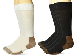 2 Pair Carolina Ultimate Mens Copper Non-Binding Crew Diabetic Health Socks