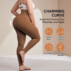 Plus Size Slimming Anti Cellulite Compression High Waist Leggings Leg Shaper