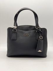 GUESS Lyndi Girlfriend textured women’s small satchel crossbody bag -Black