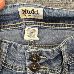 Mudd Flare Jeans Size 11 Blue Low Rise Embellished Y2K Denim Women’s