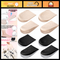 4 Pairs Adjustable Heel Wedge Insoles for Supination Overpronation Pain Relief