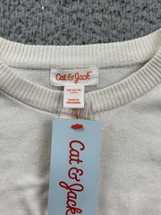 Cat & Jack Girls Youth XS 4/5 Cream Cardigan Sweater
