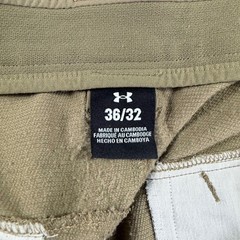 Under Armour Storm Tactical Cargo Pants Mens 36×32 Tan Water Repel Work Hiking
