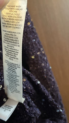Chico’s Sweater Purple Metallic Sequin V Neckline Sparkle- size not specified