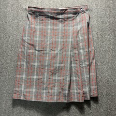 Becky Thatcher Elderwear Plaid School Long Skirt Size 14.5 Shorts Attached Gray