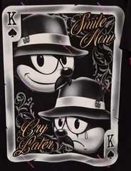 Felix the Cat Smile Now Cry Later Playing Card T-Shirts