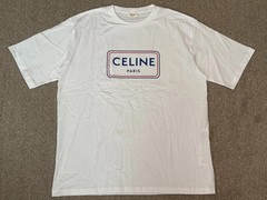 CELINE Loose Tee Shirt in Cotton Jersey optic white sz XL