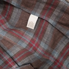 Banana Republic sport coat mens 38S Linen Madras Plaid Unstructured half lined
